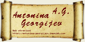 Antonina Georgijev vizit kartica